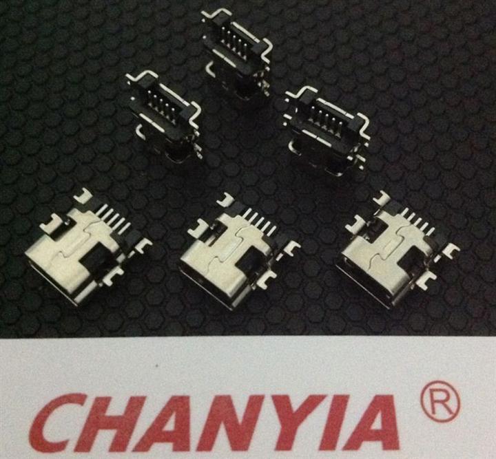 供应布吉MINI迷你USB母座厂家5pin四脚平贴焊锡沉板USB3.1-TYPE-C