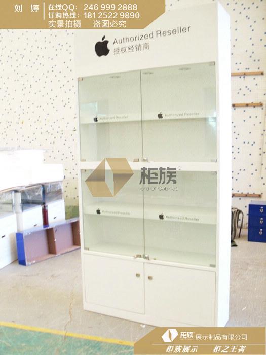 苹果挂钩款配件柜制作，全新款苹果开放式体验桌